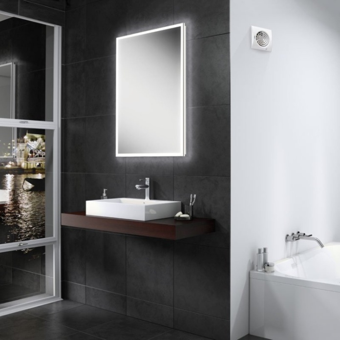Product Lifestyle image of the HIB Globe 500mm LED Bathroom Mirror